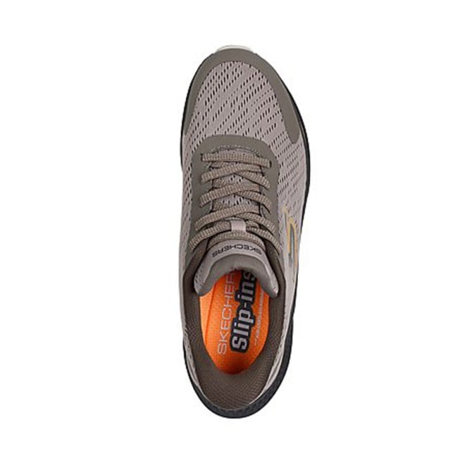 Skechers Men Beige Sports Slip Ons (SKU: 158-220880-20-7)