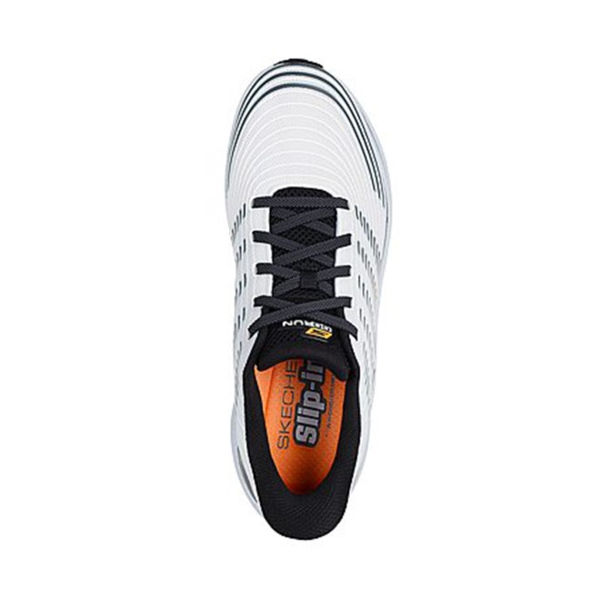 Skechers Men White Sports Slip Ons (SKU: 158-220886-16-7)