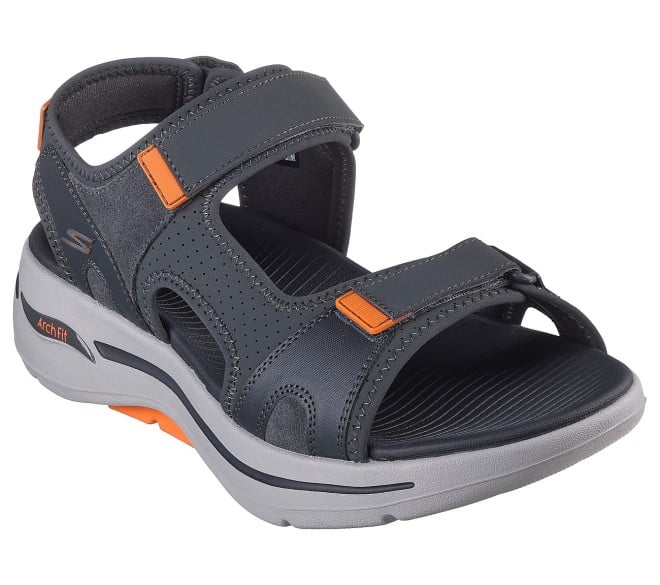 Skechers Men Black-Grey Casual Floaters