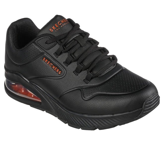 Skechers Men Black-Multi Sports Walking Shoes