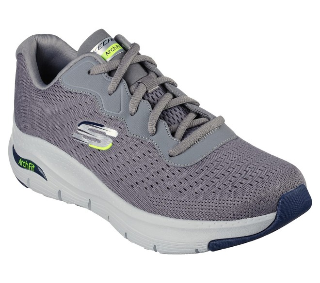 Skechers Grey Sports Walking Shoes for Men
