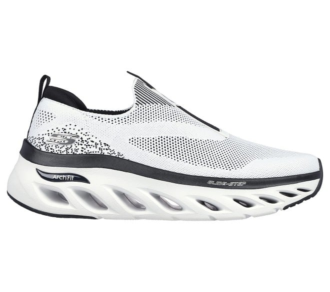 Skechers Men White-Black Sports Walking Shoes (SKU: 158-232317-69-8)