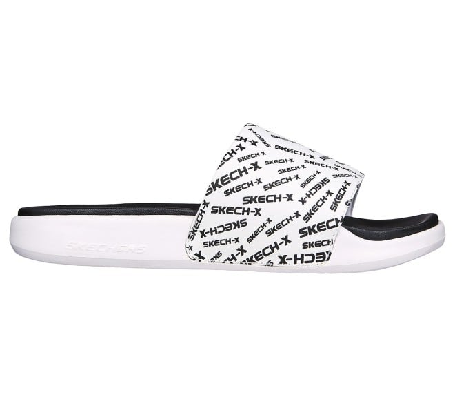 Skechers Men White-Black Casual Slippers (SKU: 158-237392-69-10)