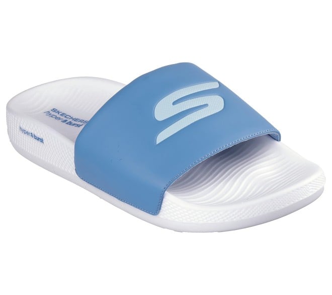 Skechers Men White-Blue Casual Slippers