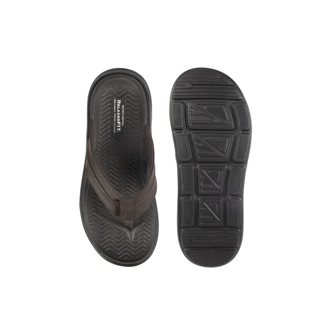 Skechers Men Brown Casual Slippers (SKU: 158-894325-12-9)