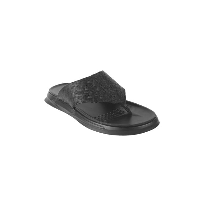 Mochi Men Black Casual Slippers & Flip Flops (SKU: 16-1003-11-40)