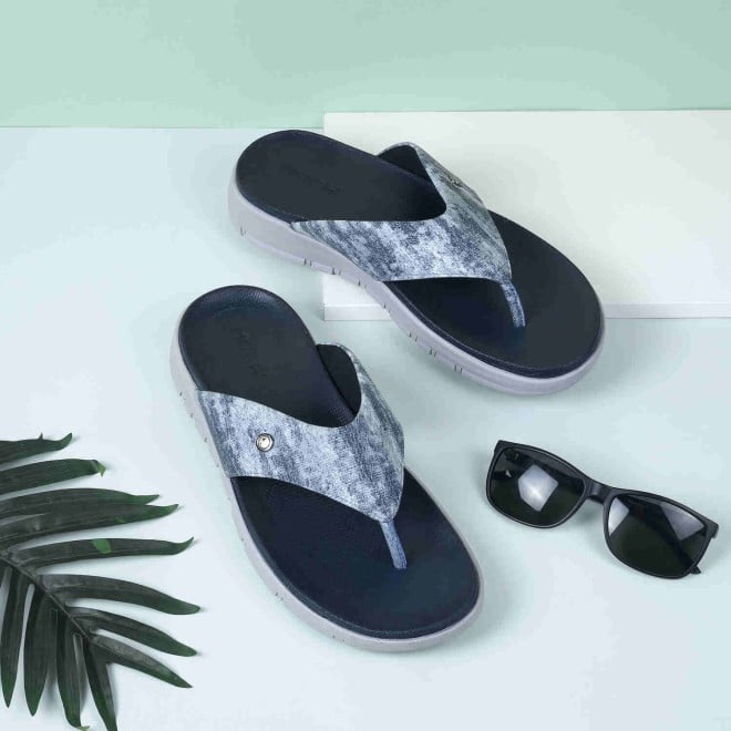 Mochi Men Blue Casual Slippers & Flip Flops (SKU: 16-1005-45-40)