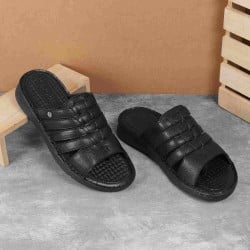 Men Black Casual Slippers