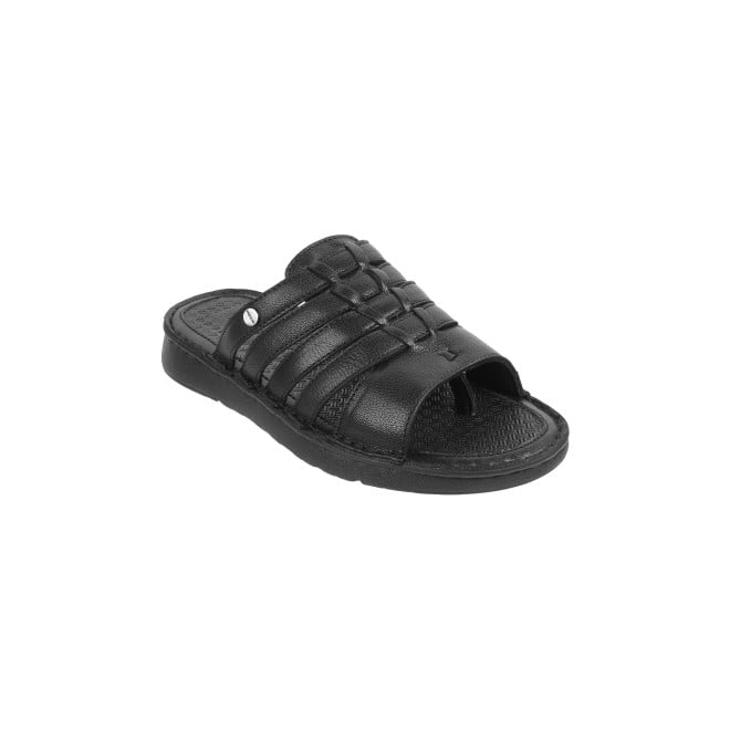 Mochi Men Black Casual Slippers (SKU: 16-1014-11-40)