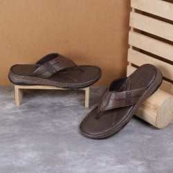 Men Brown Casual Slippers