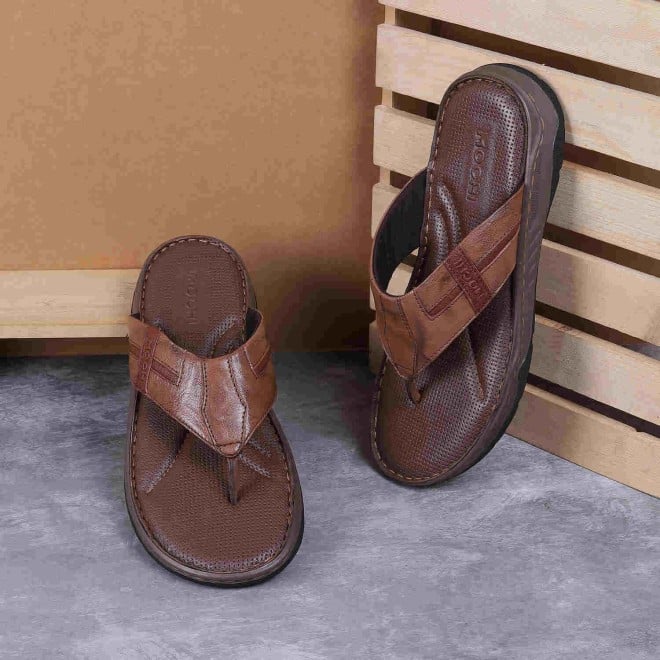 Mochi Men Tan Casual Slippers (SKU: 16-1015-23-40)