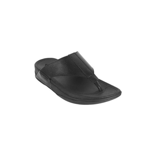 Mochi Men Black Casual Slippers