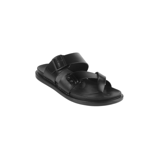 Mochi Men Black Casual Slippers