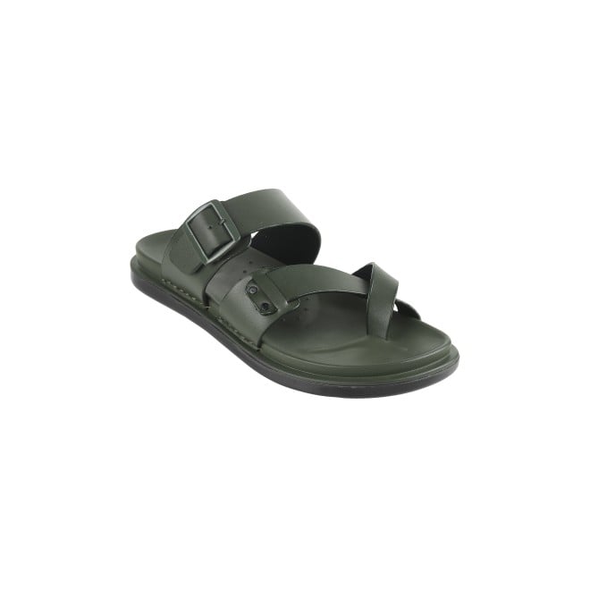 Mochi Men Olive Casual Slippers