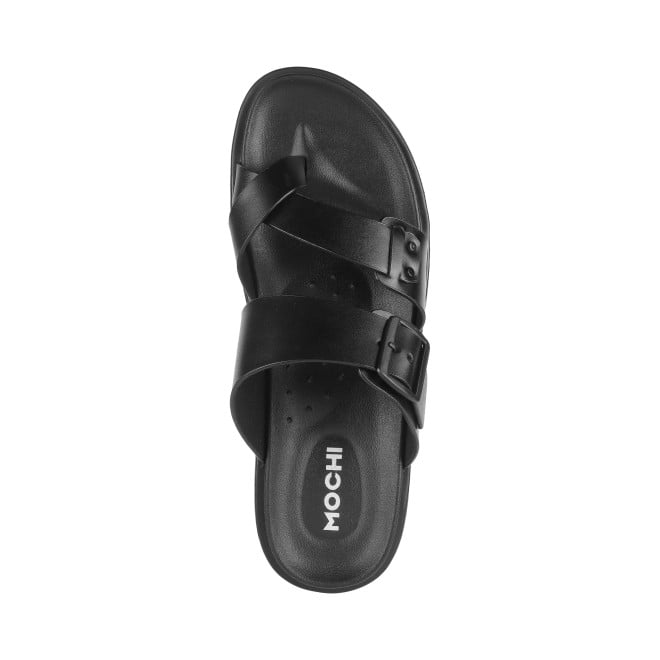 Mochi Men Black Casual Slippers (SKU: 16-1025-11-40)