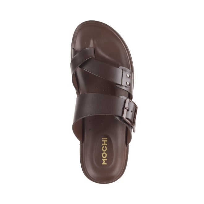 Mochi Men Brown Casual Slippers (SKU: 16-1025-12-41)