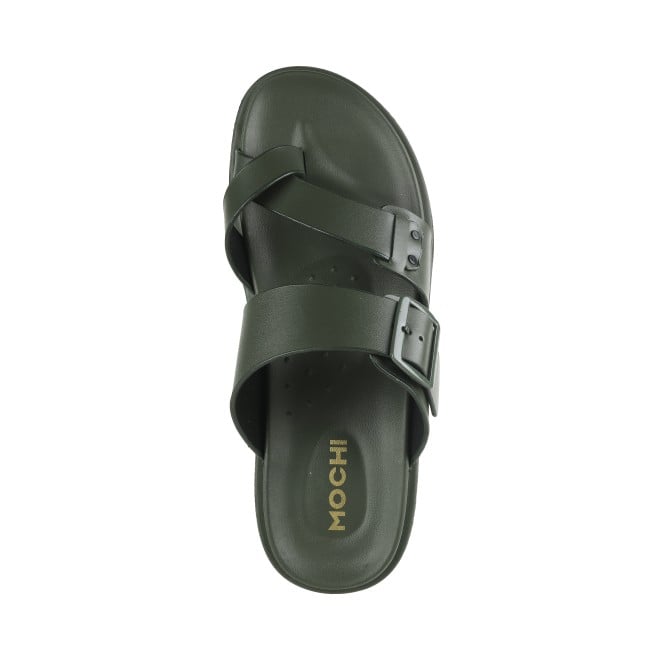 Mochi Men Olive Casual Slippers (SKU: 16-1025-49-40)