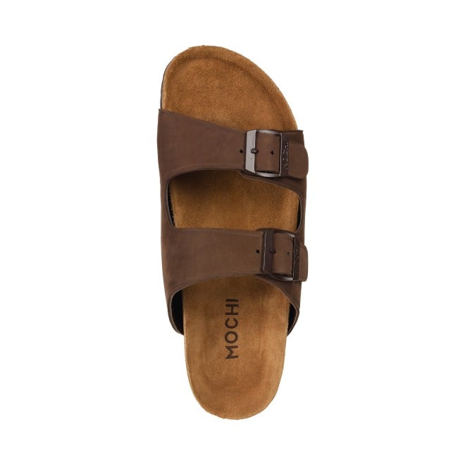 Mochi Men Brown Casual Slippers (SKU: 16-1027-12-40)