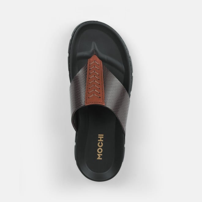 Mochi Men Brown Casual Slippers (SKU: 16-1028-12-39)