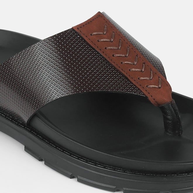 Mochi Men Brown Casual Slippers (SKU: 16-1028-12-39)