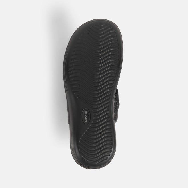Mochi Men Black Casual Slippers (SKU: 16-1039-11-40)