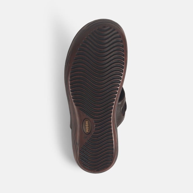 Mochi Men Brown Casual Slippers (SKU: 16-1039-12-40)
