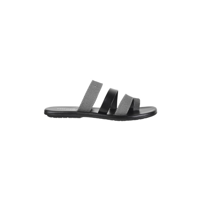 Mochi Men Black Casual Slippers & Flip Flops (SKU: 16-1041-11-40)