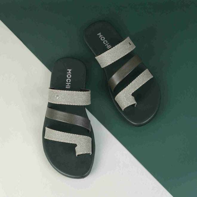 Mochi Men Green Casual Slippers & Flip Flops (SKU: 16-1041-21-41)