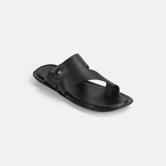 Mochi Men Black Casual Slippers
