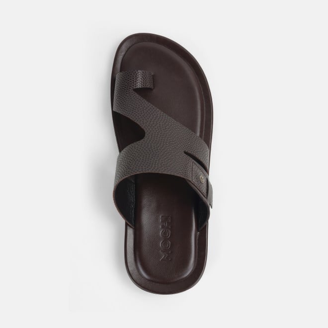 Mochi Men Brown Casual Slippers (SKU: 16-1056-12-39)