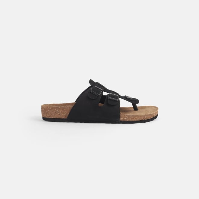 Mochi Men Black Casual Slippers (SKU: 16-1063-11-40)
