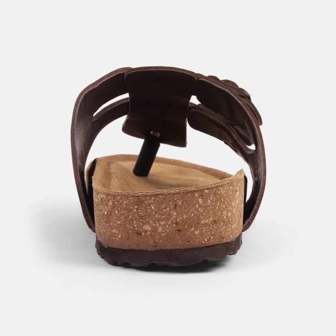 Mochi Men Brown Casual Slippers (SKU: 16-1063-12-40)