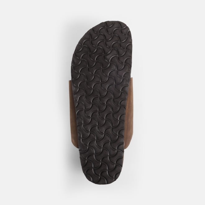 Mochi Men Brown Casual Slippers (SKU: 16-1063-12-40)
