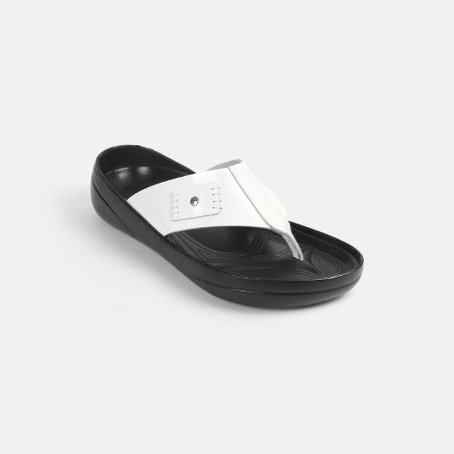Mochi Men White Casual Slippers