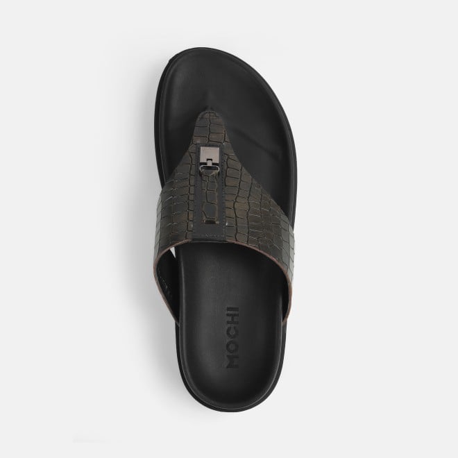 Mochi Men Black Casual Slippers (SKU: 16-1098-11-43)