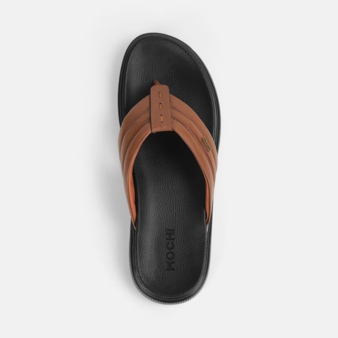 Mochi Men Tan Casual Slippers (SKU: 16-1112-23-40)