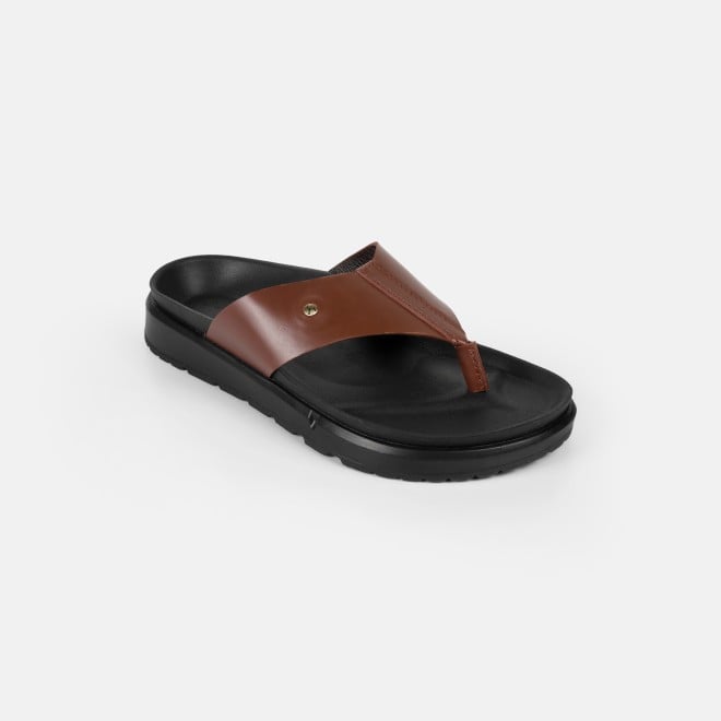 Mochi Men Tan Casual Slippers