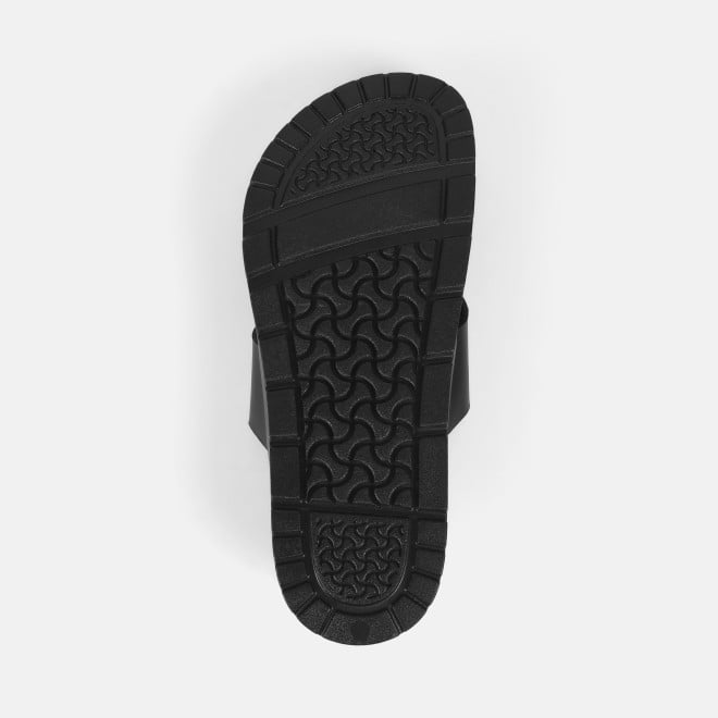 Mochi Men Black Casual Slippers (SKU: 16-1119-11-40)