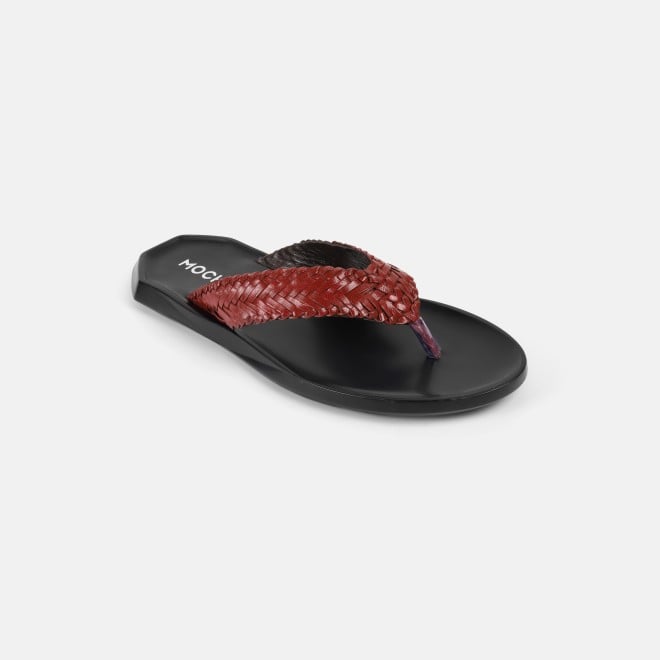 Mochi Men Red Casual Slippers