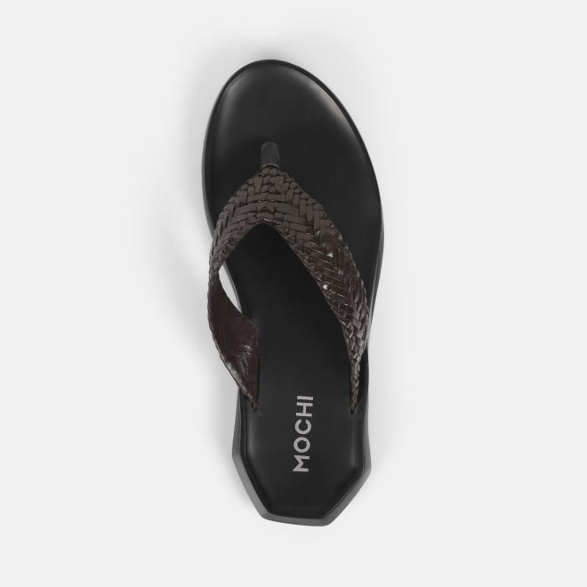 Mochi Men Brown Casual Slippers (SKU: 16-1124-12-40)