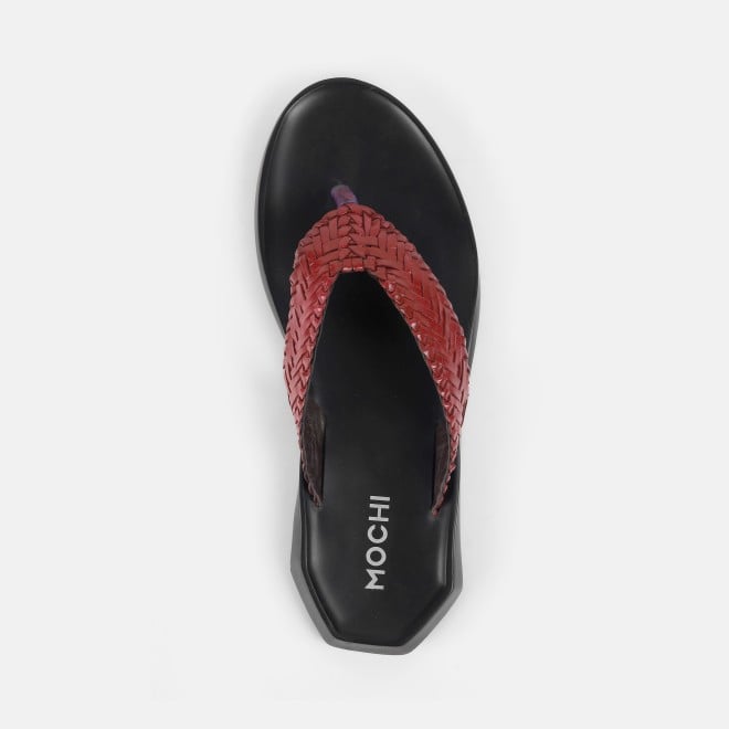 Mochi Men Red Casual Slippers (SKU: 16-1124-18-40)