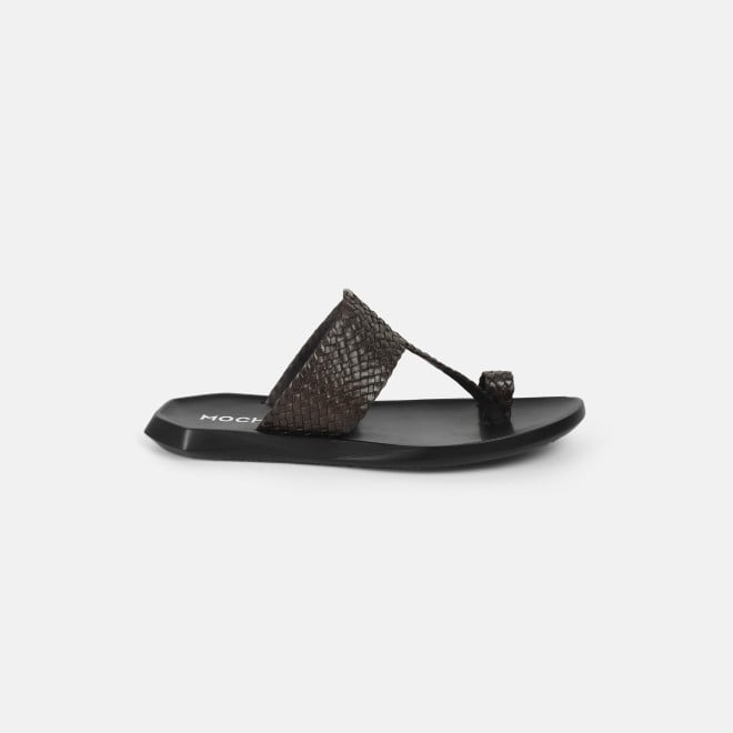 Mochi Men Brown Ethnic Kolhapuris (SKU: 16-1125-12-40)