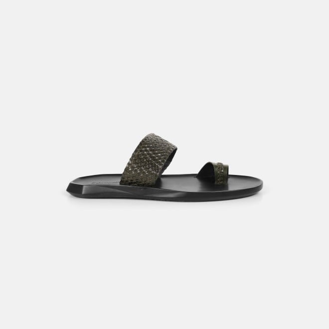 Mochi Men Olive Casual Slippers (SKU: 16-1126-49-40)