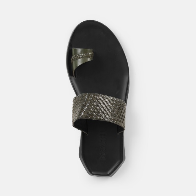 Mochi Men Olive Casual Slippers (SKU: 16-1126-49-40)