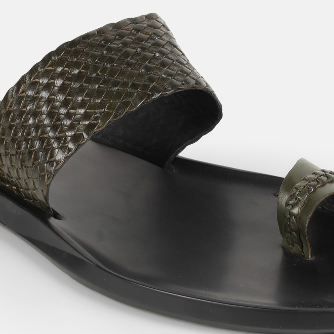 Mochi Men Olive Casual Slippers (SKU: 16-1126-49-40)