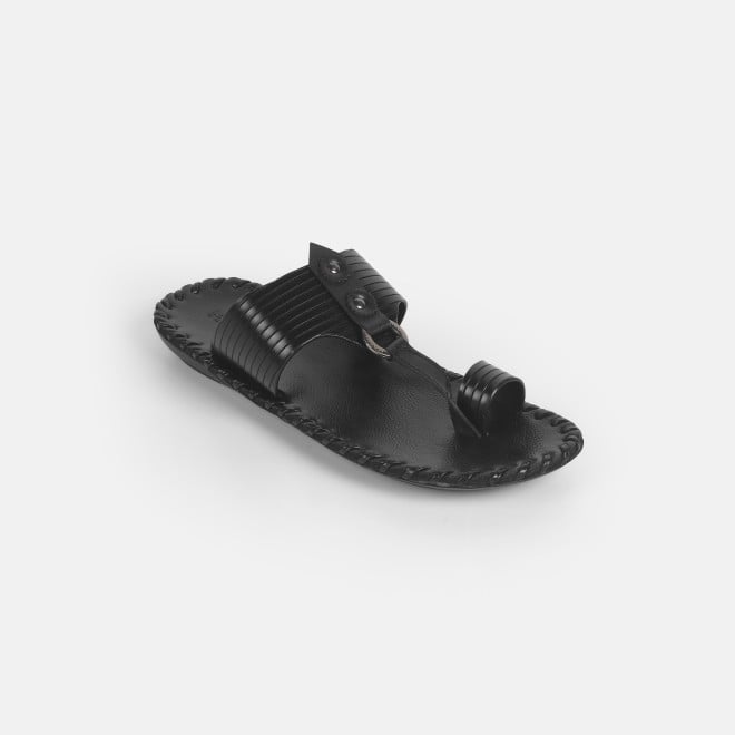 Mochi Men Black Ethnic Kolhapuris