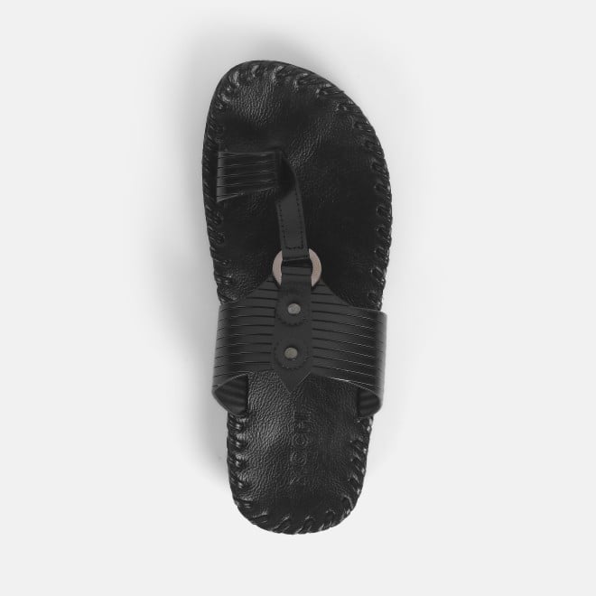 Mochi Men Black Ethnic Kolhapuris (SKU: 16-1128-11-40)