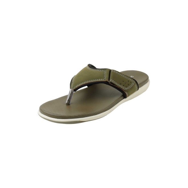Mochi Men Olive Casual Slippers (SKU: 16-1132-49-40)