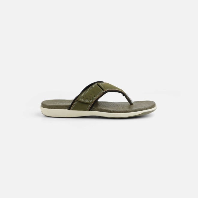 Mochi Men Olive Casual Slippers (SKU: 16-1132-49-40)