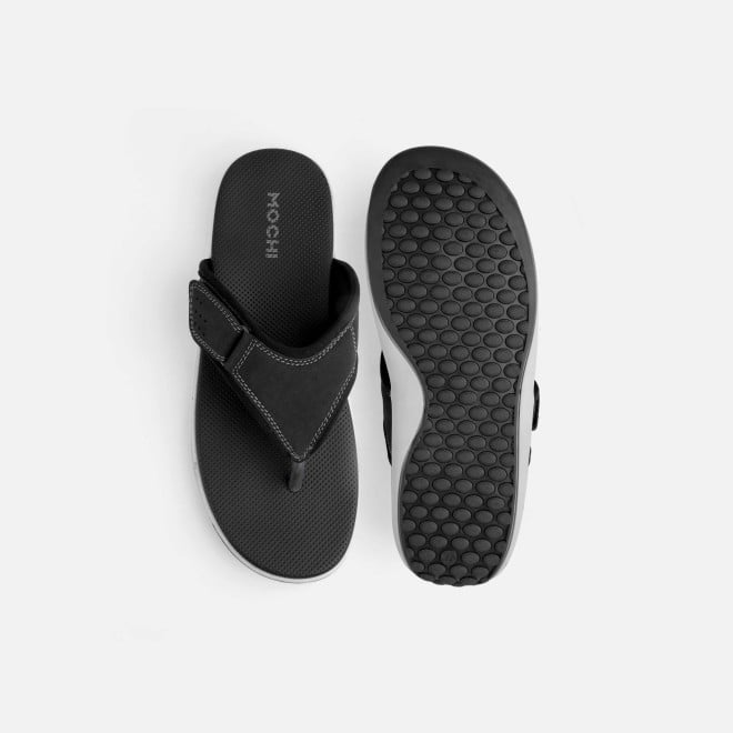 Mochi Men Black Casual Slippers (SKU: 16-1132-11-40) Mochi Men Black Casual Slippers (SKU: 16-1132-11-40)
